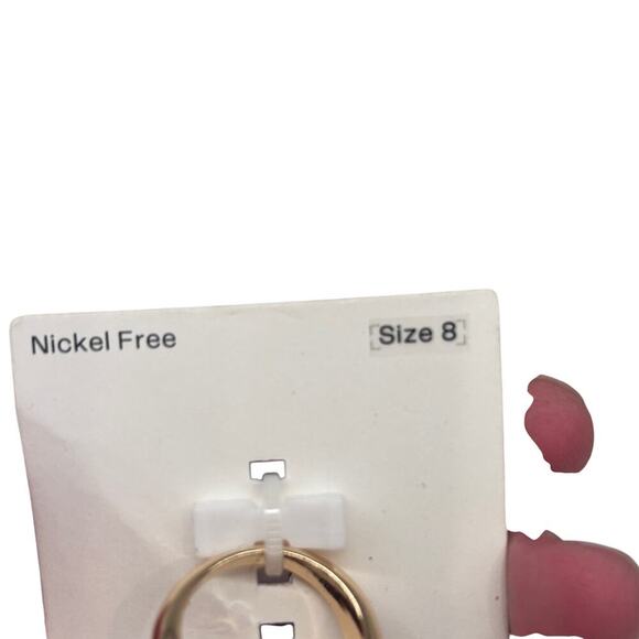 Nordstrom Gold Tone Ring Brown Gem Statement Cocktail Ring, Size 8, NWT - Picture 3 of 4